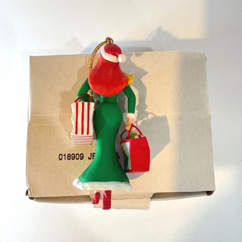 Disney Jessica Rabbit Christmas Ornament Shopping Green Dress 018909 Boxed